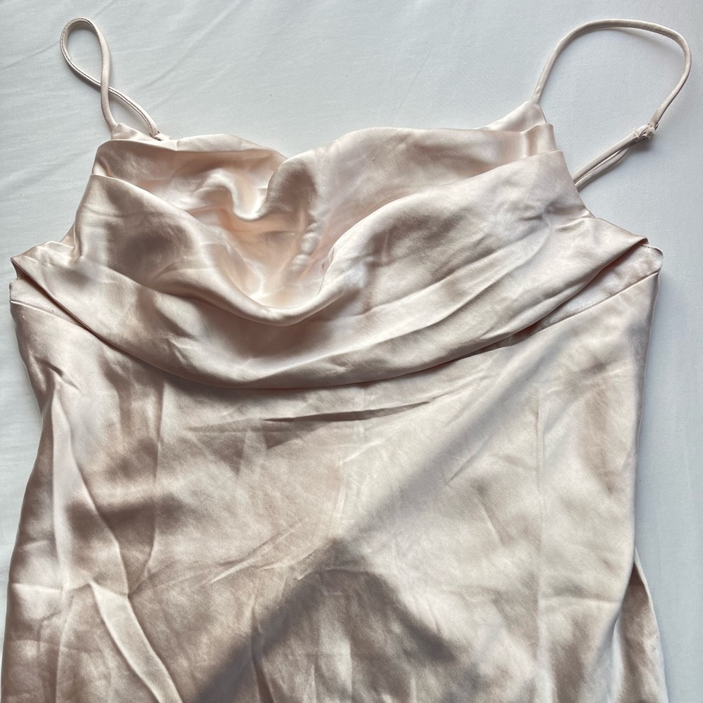 Selfie Leslie Blush Satin Dress